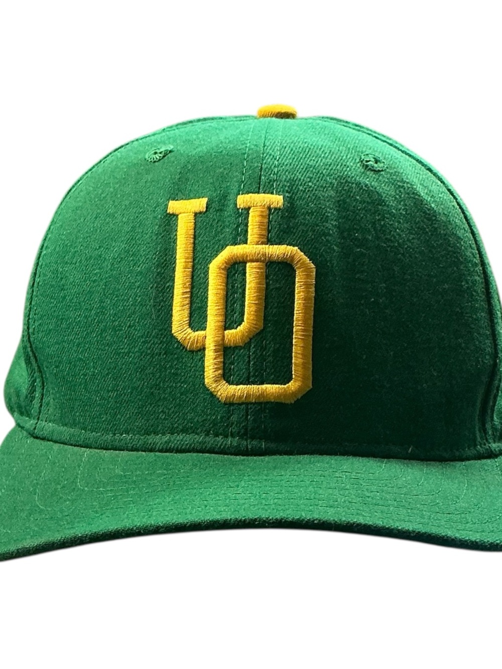 Vintage Oregon Ducks new era green and gold snapback hat OS USA made